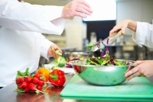 Picture of chefs making salad