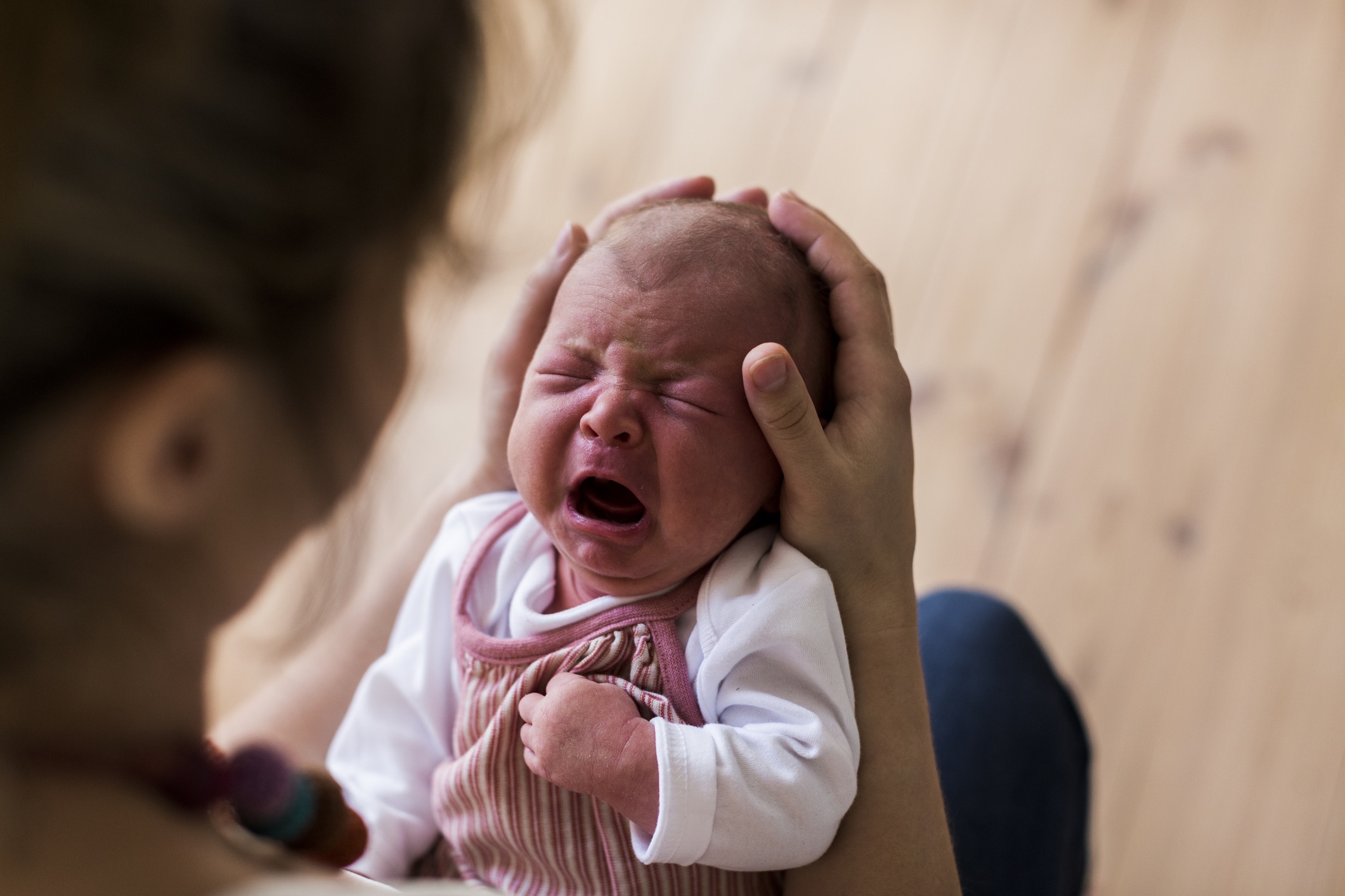Image of a crying newborn