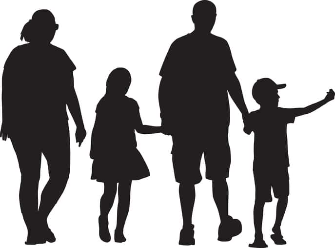 Family Walking Silhouette | CK Public Health
