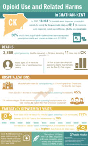 Infographic about opioid use and related harms