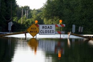 flooded road