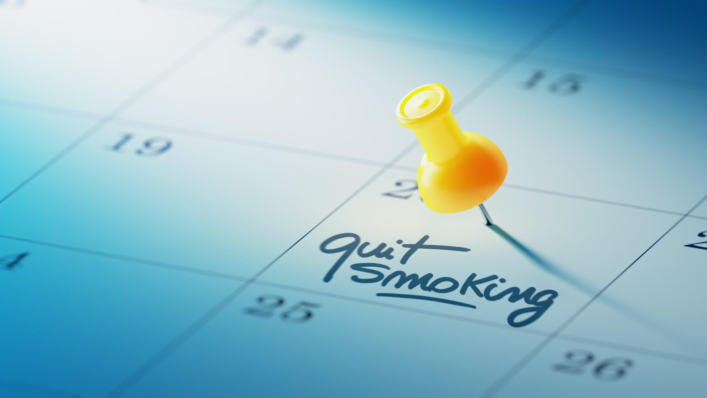 Quit smoking date on calendar